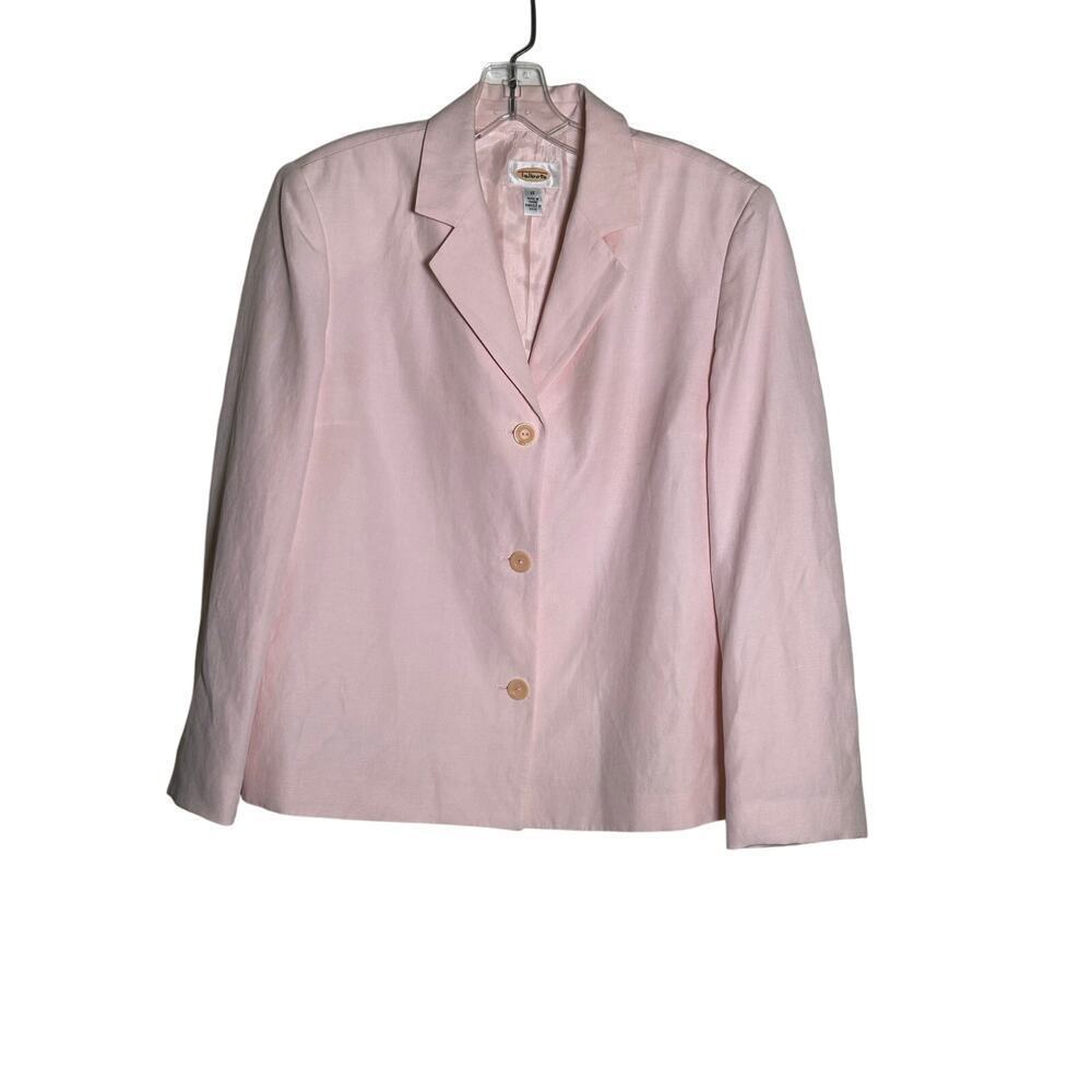 Vintage Talbots Women's Pink Silk Blazer & Pants 2Pec Set Size 12